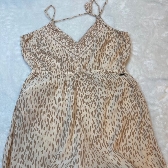 O'Neill Camile Jumpsuit Women's Size Large Viscose Pockets Neutral Lightweight - Picture 11 of 15